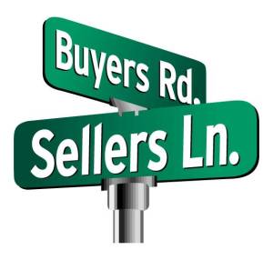 buyer and seller lane signs