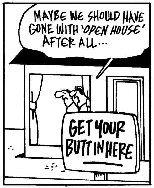 open house real estate cartoon